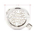 Women silver crystal plate locket pendant,stainless steel coin locket with disc